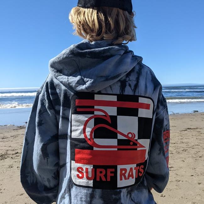 Checker Logo Tie-Dye Hoodie – Surf Rats