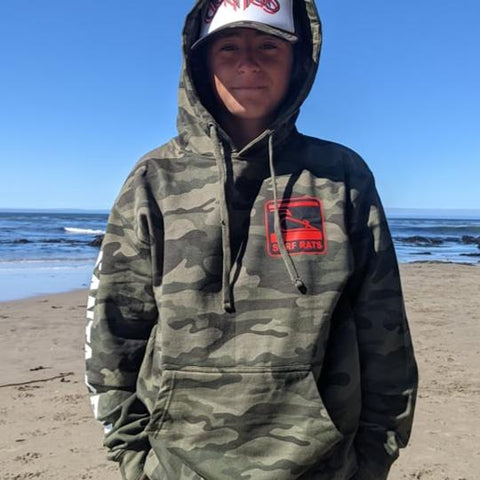 Camo boxed logo hoodie